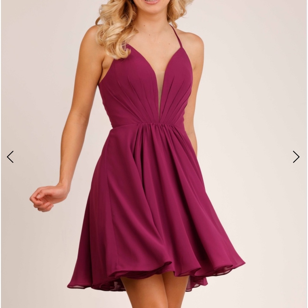 ABBY PARIS SZ 2 DEEP MAGENTA DRESS. NWT  PROM, formal, evening dress